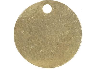 China Blank Reusable Brass Stencils , Round Shape Yellow Custom Metal Stencils for sale