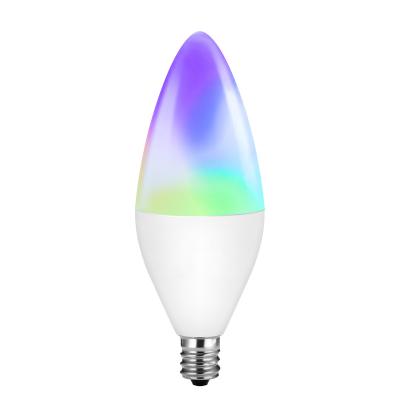 China Hot Selling Amazon Zigbee LED Candle Bulb Light Remote Control Energy Saving Timing RGB Color Smart Bulb Light for sale