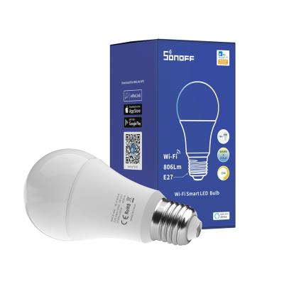 China Sonoff B02-B-A60 WIFI LED Bulb Residential Smart Light Adjustable E27 Cool And Voice Warm Light Smart Remote Timing Control With Alexa for sale