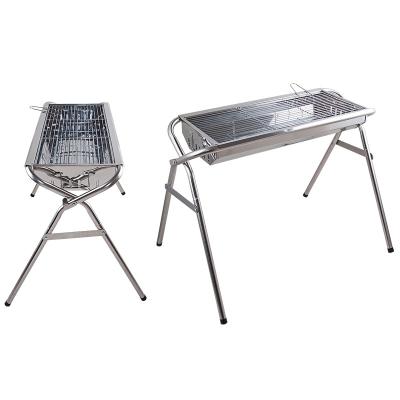 China Adjustable Height Stainless Steel Outdoor Household BBQ Grill M Folding Portable BBQ Oven Charcoal BBQ Grill For Camping for sale