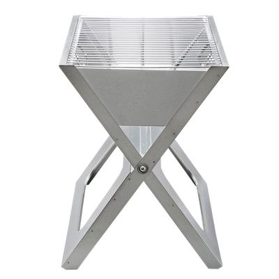 China Easily Assembled Folding Popular Folding X-Type Factory Stainless Steel Charcoal BBQ Portable Grill For Outdoor Camping for sale