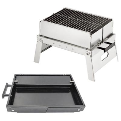 China Easily Assembled Portable Outdoor Folding BBQ Grill Maker Oven Foldable Charcoal Barbecue BBQ Grill Camping Smoker Burner for sale