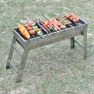 China Height Adjustable Outdoor Foldable Portable Stainless Steel BBQ Charcoal Grill For Picnic Camping Patio Backyard Cooking for sale