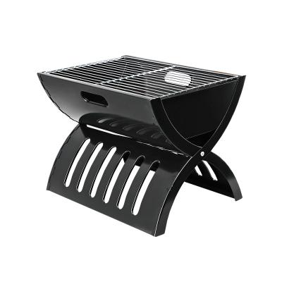 China Adjustable Height Design Portable Light Weight Easy To Clean Grill For Camping Outdoor BBQ X Shape BBQ Black Grill for sale