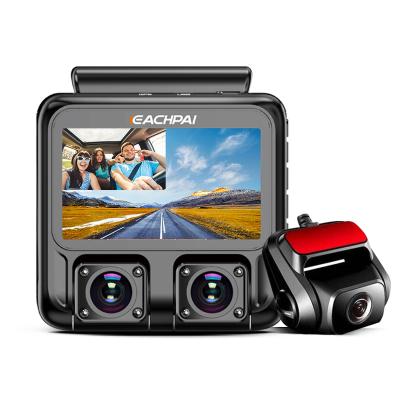 China Night Version Eachpai X3 Triple Cameras 4K Car Black Box 24 Hours Cam Parking Monitor, G-sensor, GPS and wifi dash for sale