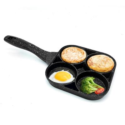 China Hotels Aluminum Three-in-One Mold Breakfast Omelet Non-Stick Gas Cooker Pan Makers for sale