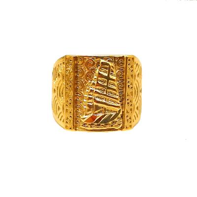 China Wholesale Soft Sanding Tyrant Local Gold Ring Male Lordliness Ring Gold Ring Plating 24K Gold Copper Jewelry Sand for sale