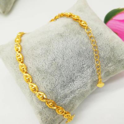 China Copper Alloy 24k Gold Plated (Gold Plated Surface) Small Eye Bangle Fashion Jewelry For Women for sale