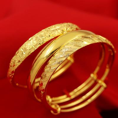 China Wholesale 24k Copper Plating Gold Vietnam Sarkin Women's Bracelet Star Meteor Rain Thickened High Quality 999 Gold Bracelet for sale