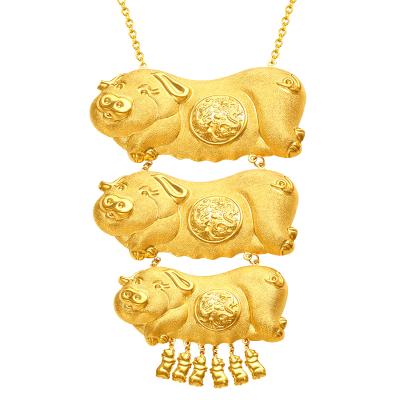 China Wedding Bride Necklace Jewelry Gold Shop Window Simulation Dragon Phoenix Pig Gold Pig Gold Plated Wedding Bride Necklace Jewelry Wholesale for sale