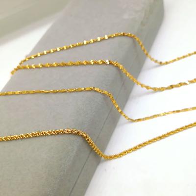 China Beautiful copper alloy gold plated 24k gold chain jewelry necklace (gold plated surface) female for women for sale