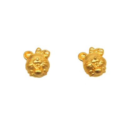 China New 24K Gold Plated Brass Golden Jewelry 12 Zodiac Rat Amulet Pendant Accessories for sale