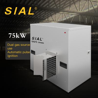 China Hotels SIAL GQ75/GQ75S industrial gas heater for warehouse, aquaculture, large vegetable greenhouse gas heater for sale