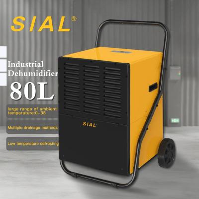 China Hotels SIAL Commercial Industrial Dehumidifier Eco-friendly Industrial Dehumidifier Capacity 80L Per Day Wholesale 80L for sale