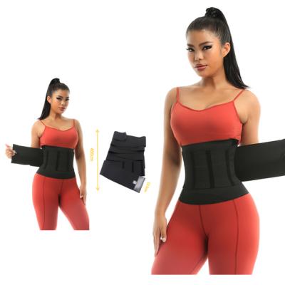 China Langqin Custom Logo 12.5CM Plus Size 4M Waist Trainer Wraps Dresses For Women Bandage Wraps Tummy Control Body Slimming Trimmer Belt for sale