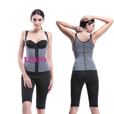 China Hot Sale Adult Steel Bone 3 Hooks Adjustable Neoprene 6 Hooks With Zipper Snowflake Gray Black For Women Thigh Trimmer Slim Waist for sale