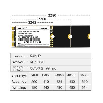 China Outstanding Reliability High Reliability M.2 NGFF SATA Internal Solid State Drive 1TB 256GB 480GB 512GB 128GB 2280 M2 SATA Hard Drive Disk Notebook for sale