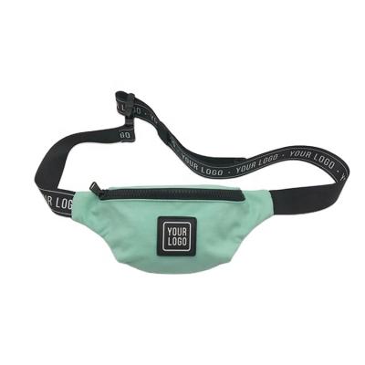 China Water Proof Mint Green Kids Fanny Pack Sling Cross Body Girl Waist Bag for sale