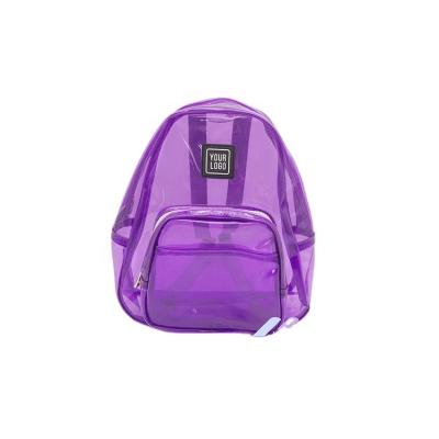 China Fashion Waterproof Professional Summer Women Supply PVC Transparent Backpacks for sale