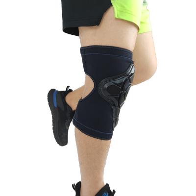 China Custom Sports Knee Pads Compression Protector Sport Compression Safety Breathable Elastic PU Neoprene Adjustable Knee Support Brace for sale