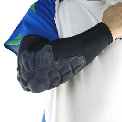 China New Design Sports Basketball Baseball Arm Guard Honeycomb Long Tennis Elbow Guard for sale