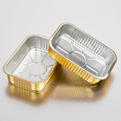 China Environmental Friendly And Recyclable Disposable Smoothwall Aluminum Foil Container For Food Packaging for sale