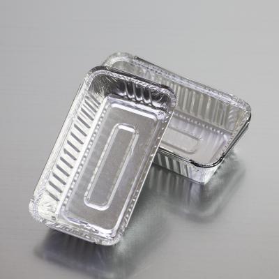 China 2021 Disposable Food Packaging Foil Container With Lid Cheap Takeout Containers Aluminum Foil Tray for sale