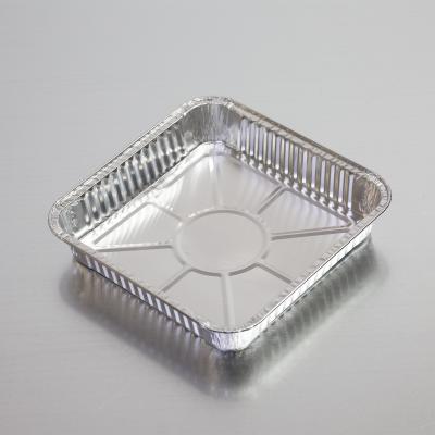 China Food Packaging Rectangle Aluminum Foil Aluminum Foil Container With Lid for sale