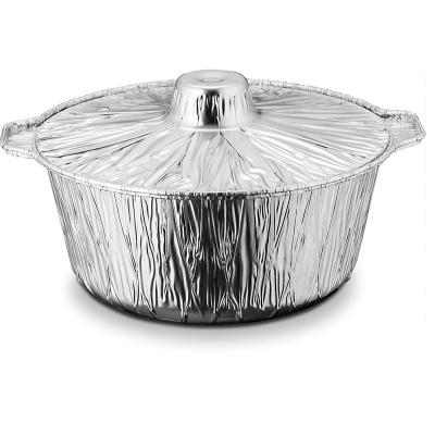 China Best quality and good price food packaging round large capacity environmental protection aluminum foil pot bowl for sale