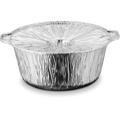 China Food Wrapping Aluminum Foil Heavy Duty Pot Aluminum Foil Baking Pan With Lid for sale