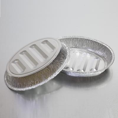 China Recyclable Oval Aluminum Foil Tray Lager Size Food Packing Food Packaging Supply Container for sale