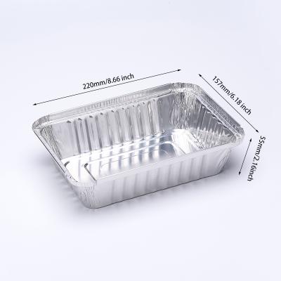 China Food Packaging 2Lb Bread Pan Disposable Aluminum Foil Food Container / Food Serving Dishes for sale