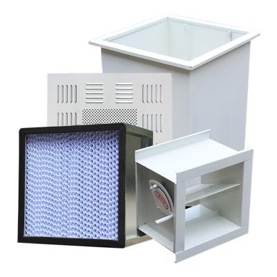 China Industrial Hotel Factory Hospital Cleanroom Dop Hepa Box Filter Hepa Air Supply Unit Box For Hepa Air Filters for sale