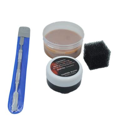 China Shaped Wholesale Halloween Makeup Wax 4-Piece Set Fake Wound Scar Makeup Tools for sale