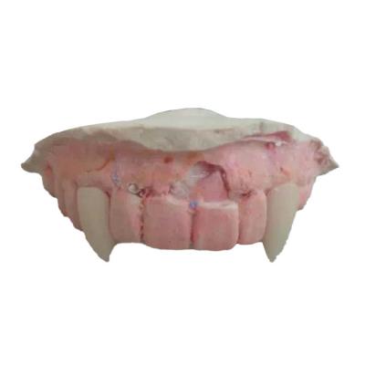 China Shaped Halloween Denture Horror Masquerade Cosplay Accessories Party Decoration Vampire Teeth Fangs for sale