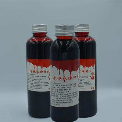 China Shaped Halloween Party  Bottled 200ml Fake Blood Vampire Makeup Fake Blood for sale