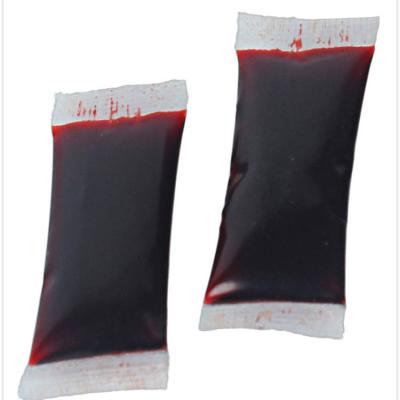 China Shaped Halloween Makeup Vampire Edible Blood Bag Props Bagged Fake Blood for sale