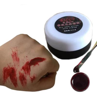 China Shaped Halloween Art Movie Sfx Makeup Coagulated Scab Blood Theatrical Fake Artificial Blood Gel for sale