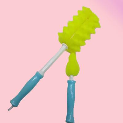 China Stocked Cheap Rotating Baby Bottle Cleaning Brush 360 Degree Can Be Sponge Customized Cleaning Bottle Brush for sale