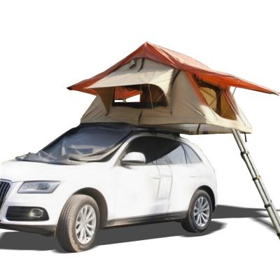 China 2 or 3 Person Aluminum Roof Top Tent 240*160*126cm Double Layer Oxford Cloth Waterproof Truck Car Aluminum Roof Top Tent for sale