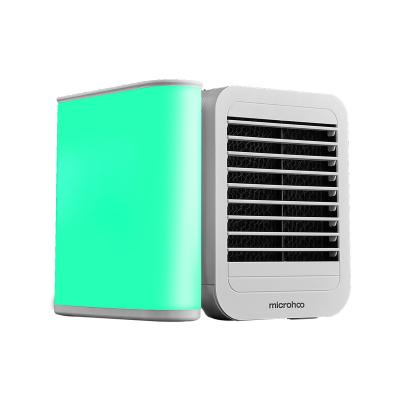 China Lower Noise Air Cooler with LED Light, Portable Evaporative Air Cooler Fan Noiseless Personal Space Air Conditioner for sale