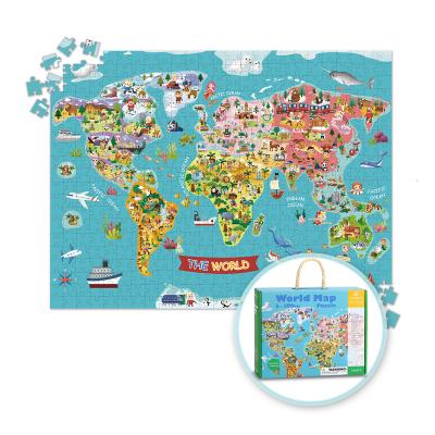 China Cartoon Toy 500 Pieces Puzzle World Map paper puzzle educational toy learning toy for sale