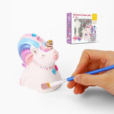 China China DIY Toys Plaster Unicorn Painting Kit Drawing Kit Acrylic Paints Set Educational Color For Kids for sale