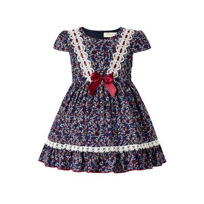 China Factory direct sale high quality children's wear baby printed party princess dress customized by wholesale washable for sale