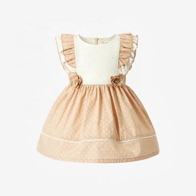 China 2022 New Customized Children's Wear Point Daily Dress Dress Washable Ruffle Sleeveless Baby Baby for sale