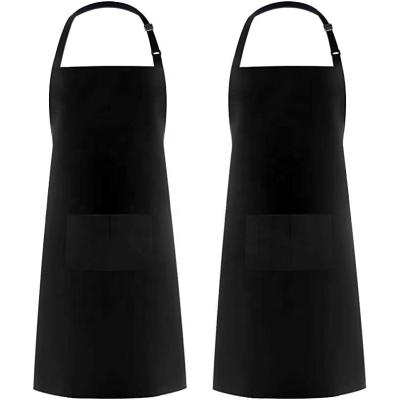 China Wholesale White Black Waterproof Chef Aprons For Adults Bib Apron Black Aprons High Quanlity Kitchen for sale