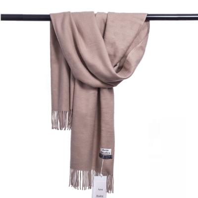 China Wholesale soft touch ladies winter multi-colors colors pashmina scarf fashion feeling solid cashmere scarf for sale