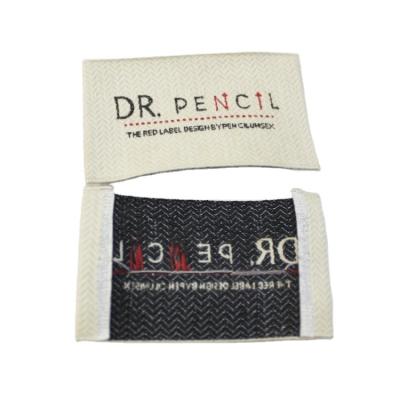 China Washable Label 505High qualityJacquard Polyester Fabric Apparel Accessories Woven Shirt Label for sale