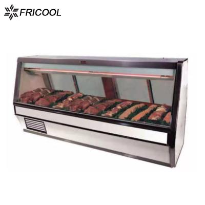 China R290 Refrigerant Meat Display Cooler 500L Butcher Display Fridge 115V 60HZ for sale