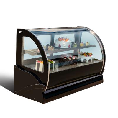 China CT530A Single Temperature Curved Glass Refrigerated Bakery Display Case 130L for sale